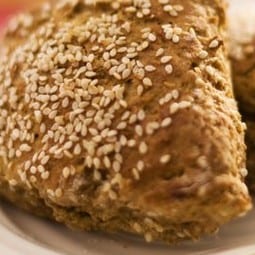 Brown Scones with Treacle and Sesame Seeds