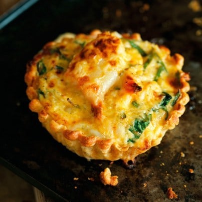 Crab and Spinach Tarts